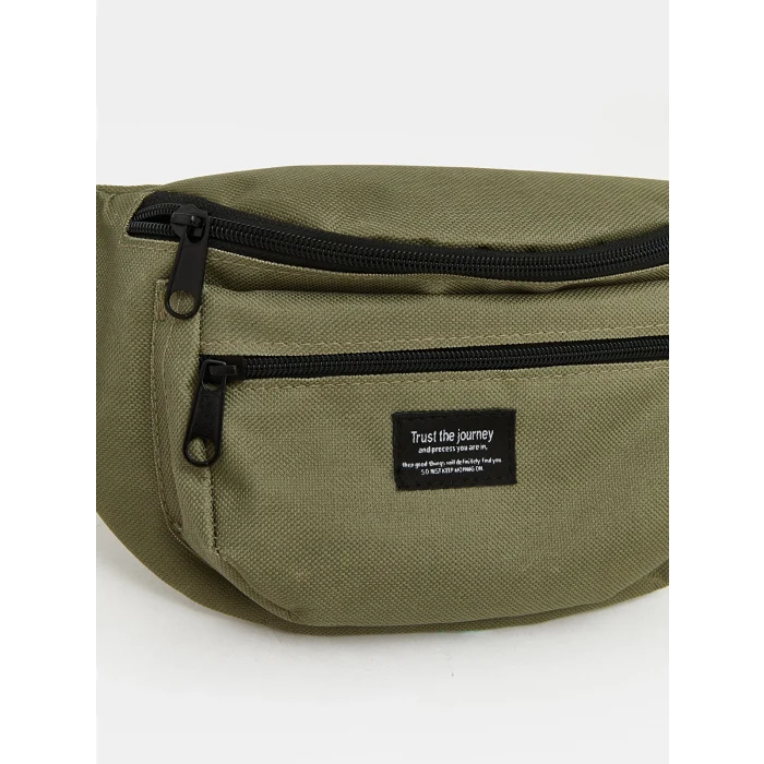 LCW ACCESSORIES Haki Çift Fermuarlı Erkek Bel Çantası