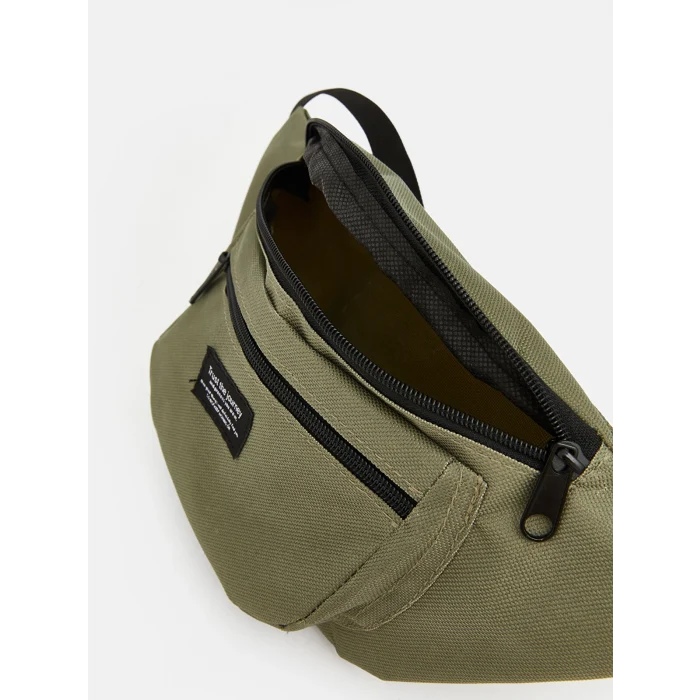 LCW ACCESSORIES Haki Çift Fermuarlı Erkek Bel Çantası
