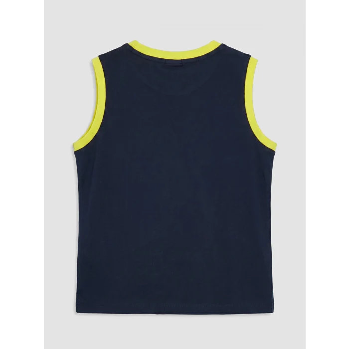 LCW Kids Lacivert Fenerbahçe Baskılı Erkek Çocuk Şortlu Pijama Takımı
