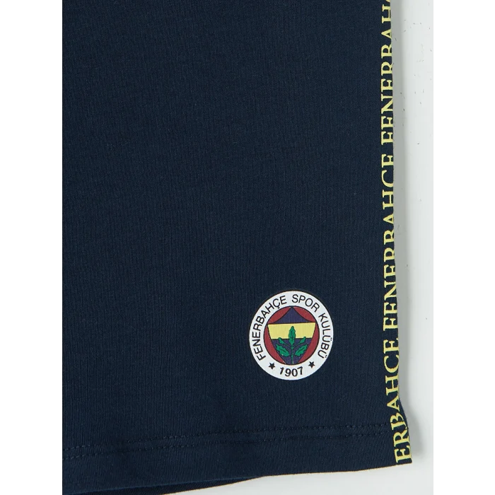 LCW Kids Lacivert Fenerbahçe Baskılı Erkek Çocuk Şortlu Pijama Takımı