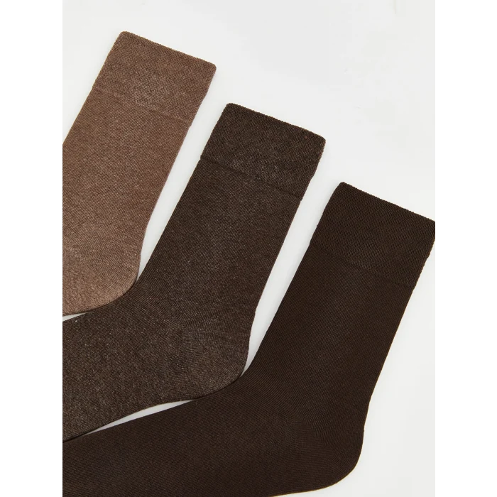 LCW ACCESSORIES Kahverengi Erkek Soket Çorap 3lü