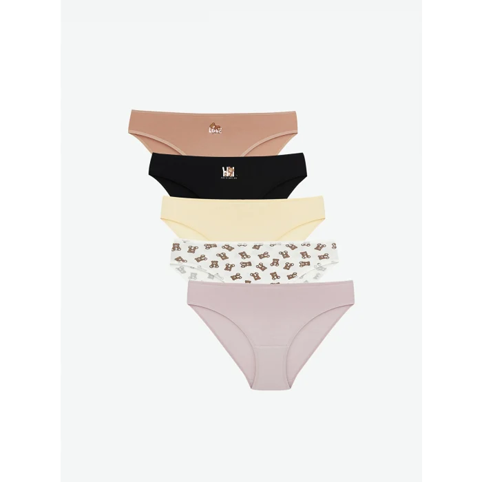 LCW Young Bej Desenli Bikini Külot 5li