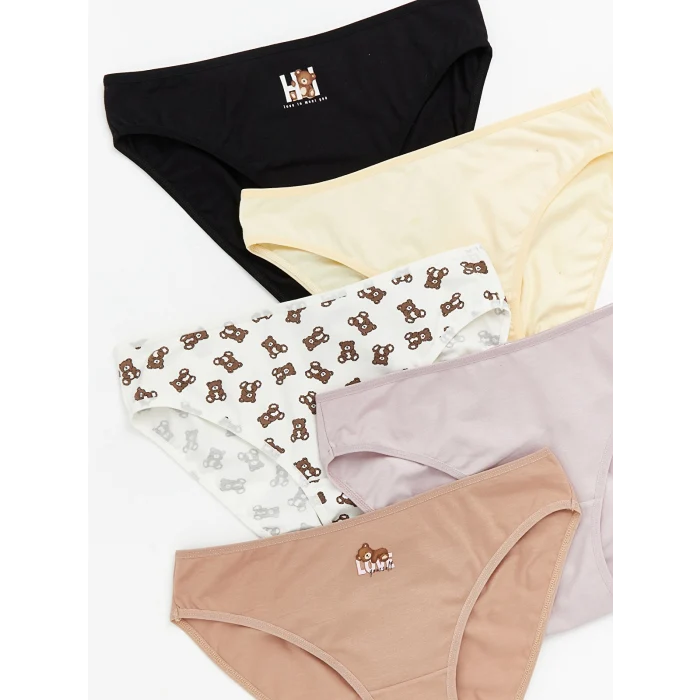 LCW Young Bej Desenli Bikini Külot 5li