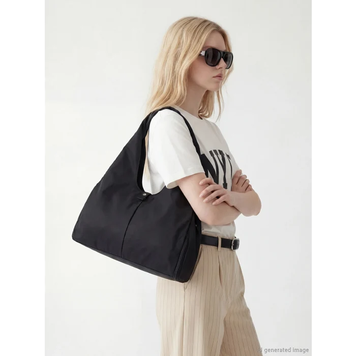 LCW ACCESSORIES Siyah Fermuarlı Kadın Omuz Çantası