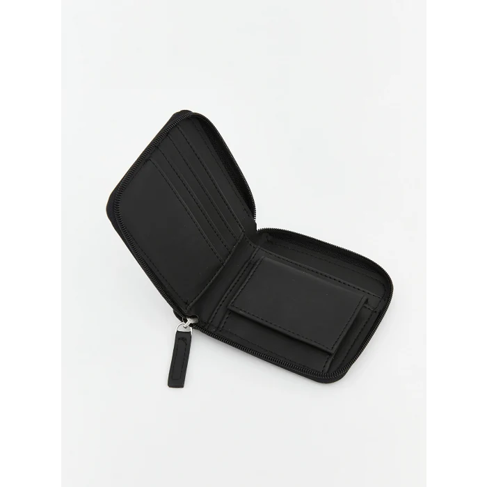 LCW ACCESSORIES Siyah Deri Görünümlü Erkek Cüzdan