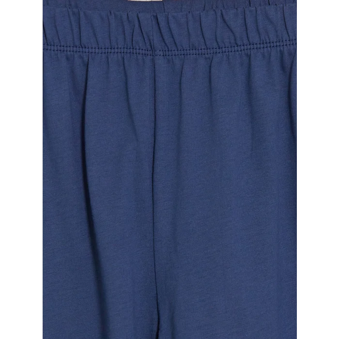LCW Kids Beyaz Bisiklet Yaka Erkek Çocuk Şortlu Pijama Takımı