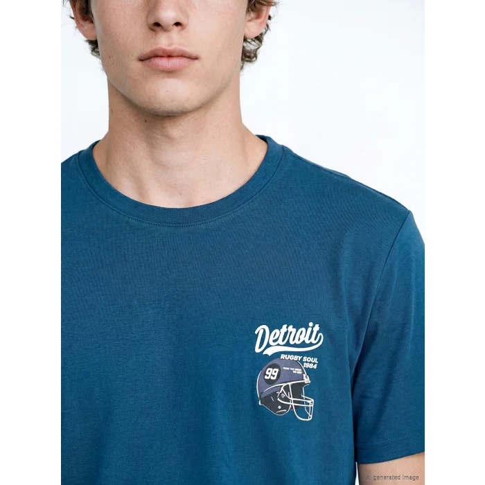 LC WAIKIKI Petrol Regular Fit Erkek Şortlu Pijama Takımı