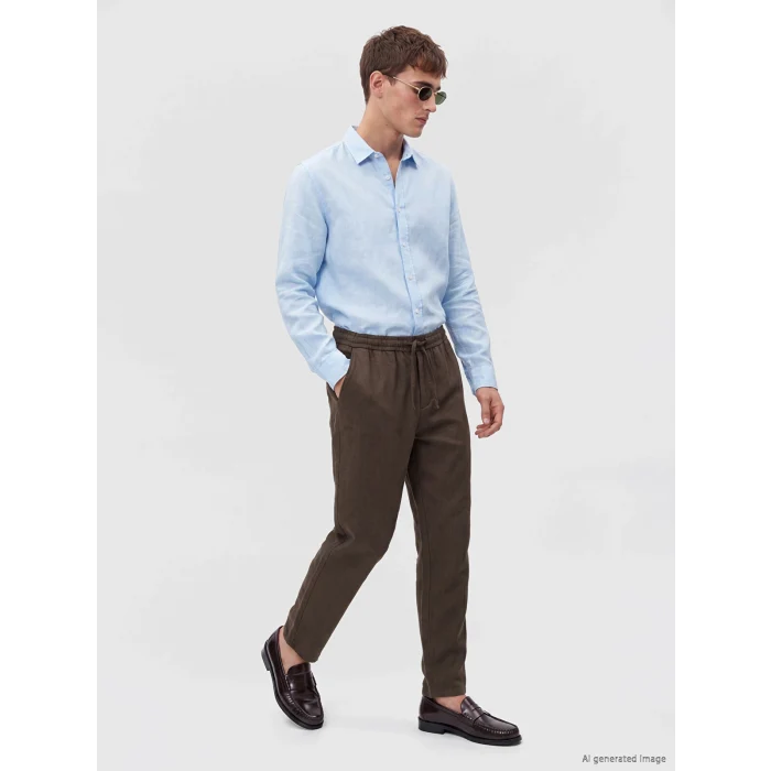 LCW Vision Kahverengi Regular Fit Armürlü Erkek Pantolon