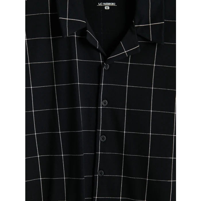 LC WAIKIKI Siyah Regular Fit Ekose Erkek Pijama Takım