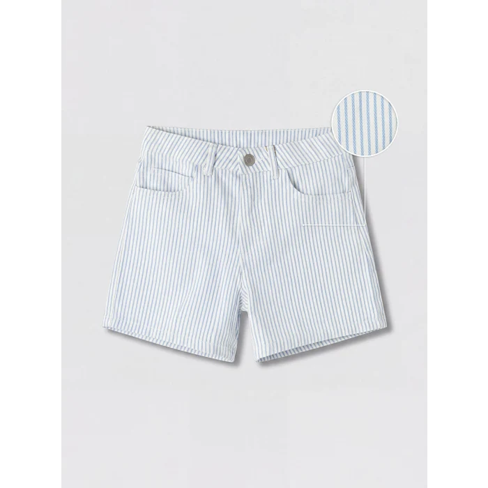 LCW Kids Mavi Kız Çocuk Gabardin Şort