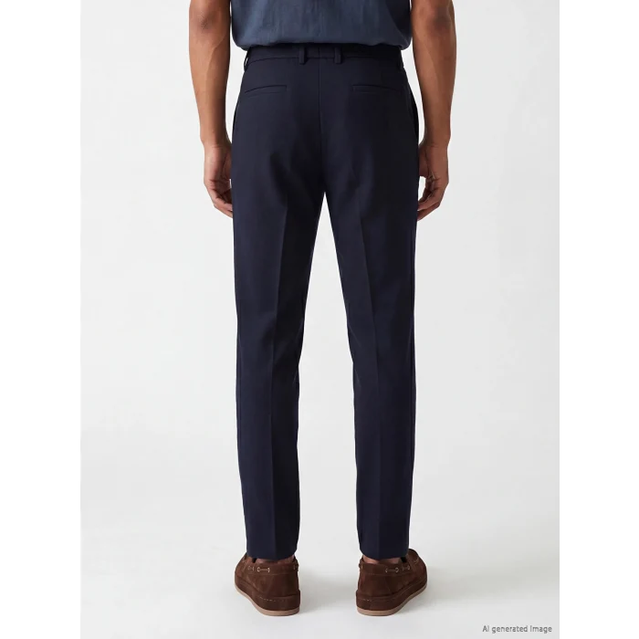 LCW Vision Lacivert Regular Fit Keten Karışımlı Erkek Pantolon