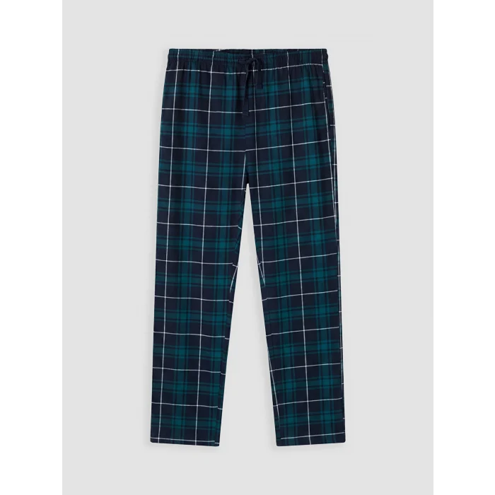 LC WAIKIKI Lacivert Regular Fit Ekose Erkek Pijama Takımı