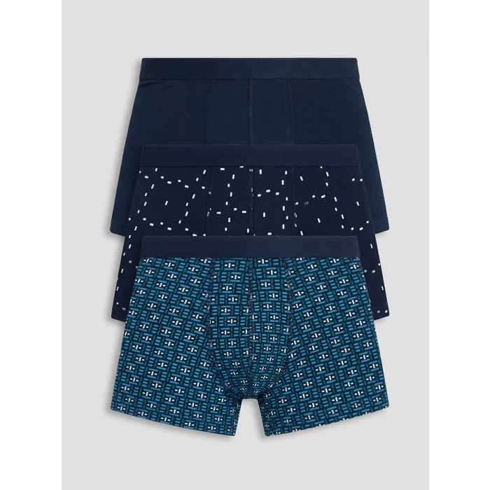 LC WAIKIKI Mavi Pamuklu Esnek Erkek Boxer 3lü