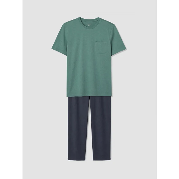 LC WAIKIKI Yeşil Regular Fit Erkek Pijama Takım