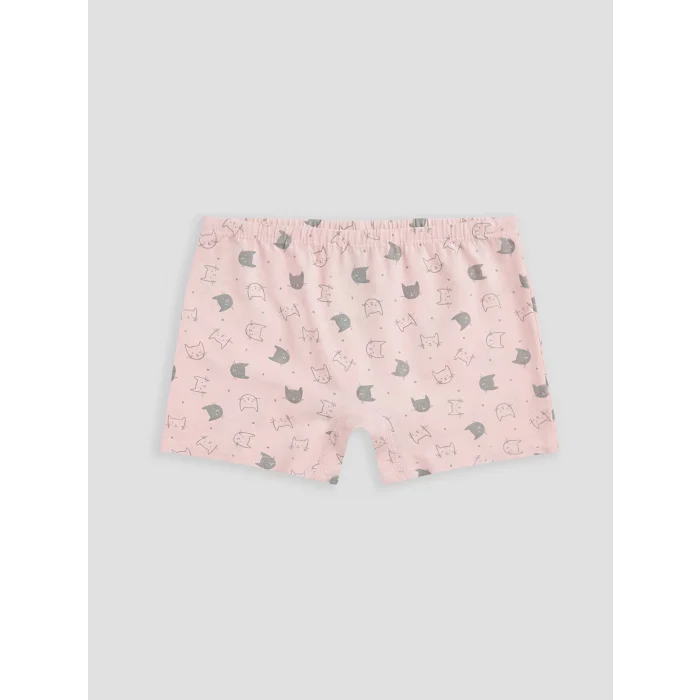 LCW Kids Pembe Baskılı Kız Çocuk Boxer 3lü