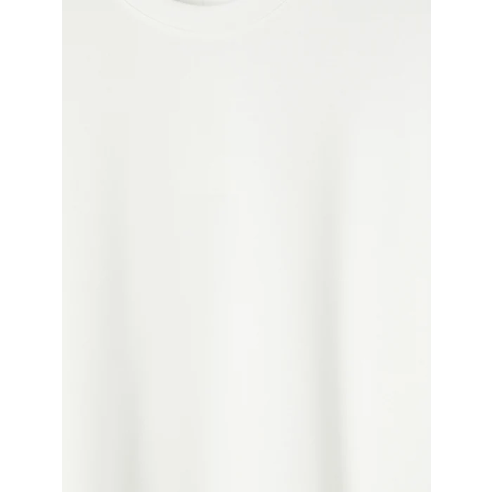 LCW EVERYDAY Beyaz Dantel Detaylı Soft Touch Kadın Sweatshirt Tunik