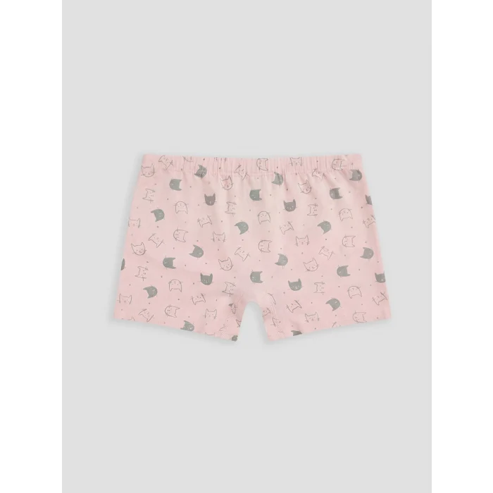 LCW Kids Pembe Baskılı Kız Çocuk Boxer 3lü
