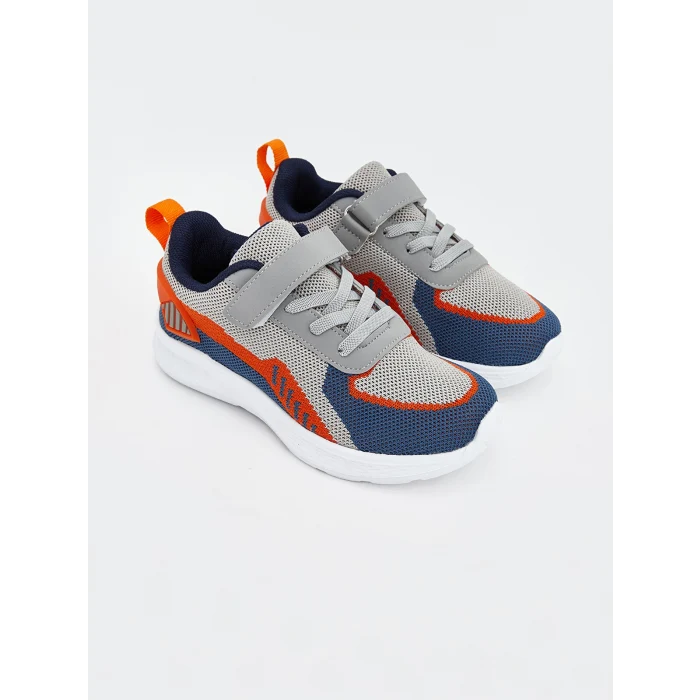 LCW STEPS Gri Bağcık ve Cırt Cırtlı Erkek Çocuk Spor Ayakkabı