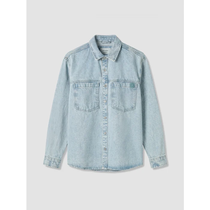 LCW Jeans İndigo Loose Fit Erkek Jean Gömlek