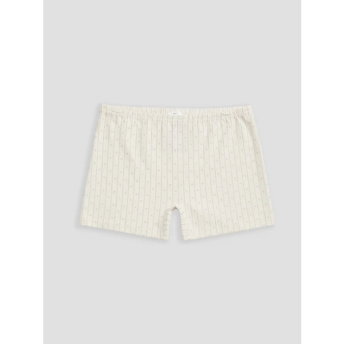 LCW Kids Ekru Baskılı Kız Çocuk Boxer 3lü