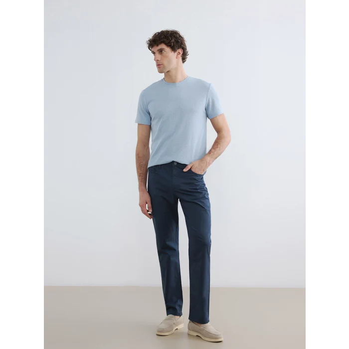 LCWAIKIKI Classic İndigo Regular Fit Gabardin Erkek Chino Pantolon