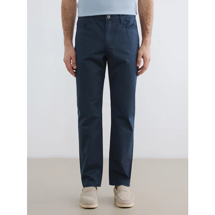 LCWAIKIKI Classic İndigo Regular Fit Gabardin Erkek Chino Pantolon