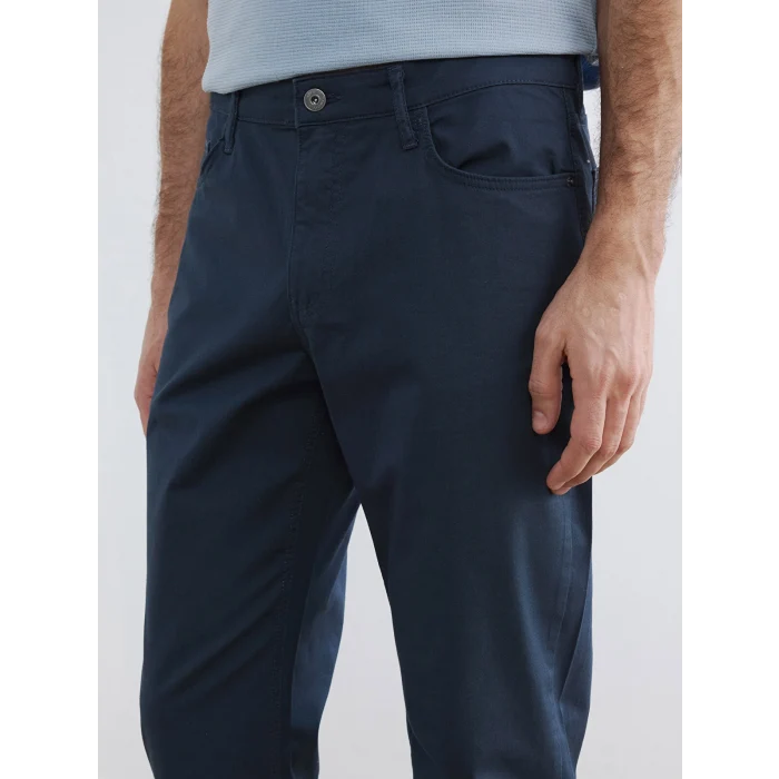 LCWAIKIKI Classic İndigo Regular Fit Gabardin Erkek Chino Pantolon