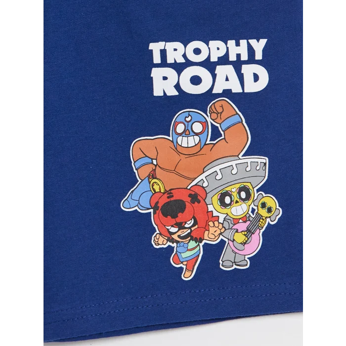 LCW Kids Lacivert Erkek Çocuk Brawl Stars Baskılı Şort