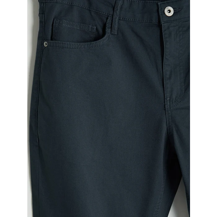 LCWAIKIKI Classic İndigo Regular Fit Gabardin Erkek Chino Pantolon