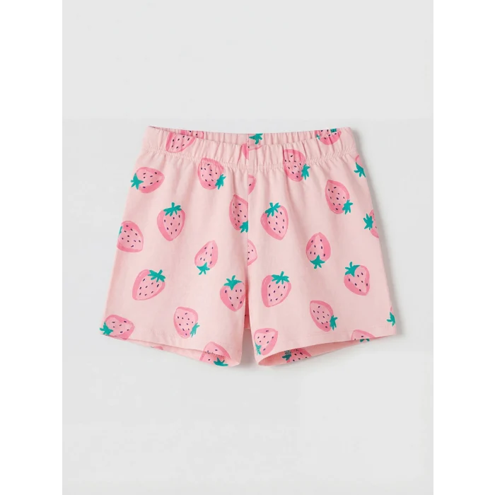 LCW Kids Beyaz Limon Baskılı Kız Çocuk Takım