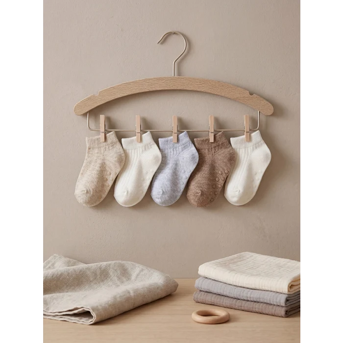 LCW baby Ekru Erkek Bebek Patik Çorap 5li