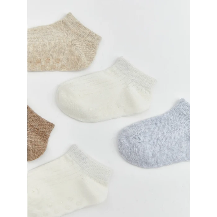 LCW baby Ekru Erkek Bebek Patik Çorap 5li