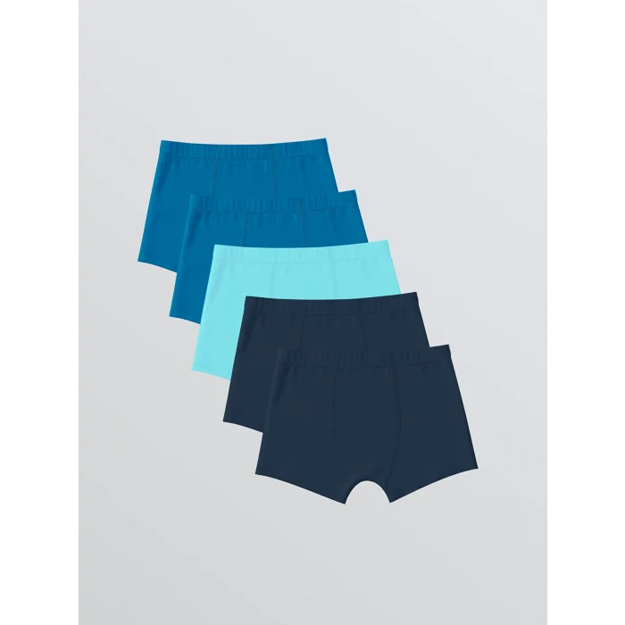 LCW Kids Lacivert Basic Erkek Çocuk Boxer 5li