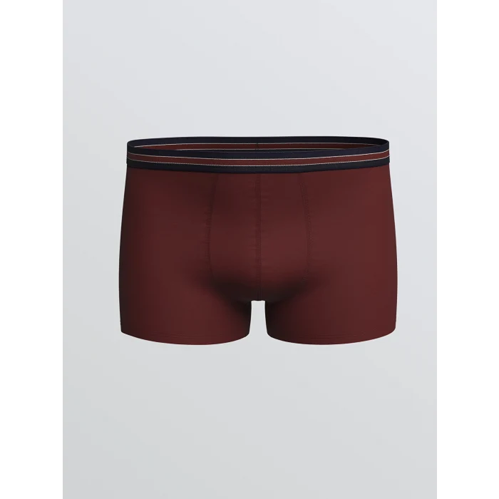 LC WAIKIKI Bordo Büyük Beden Standart Kalıp Pamuklu Esnek Erkek Boxer 3lü
