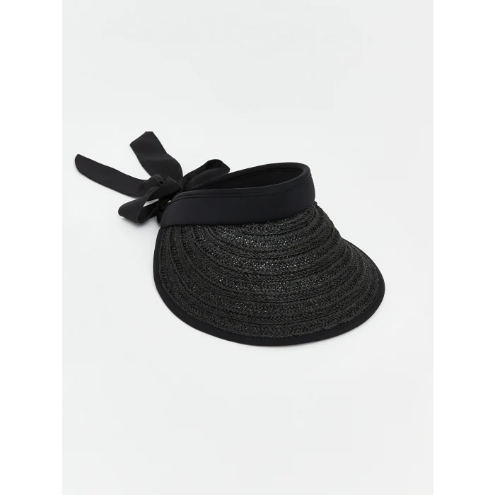 LCW ACCESSORIES Siyah Kadın Hasır Vizör Şapka