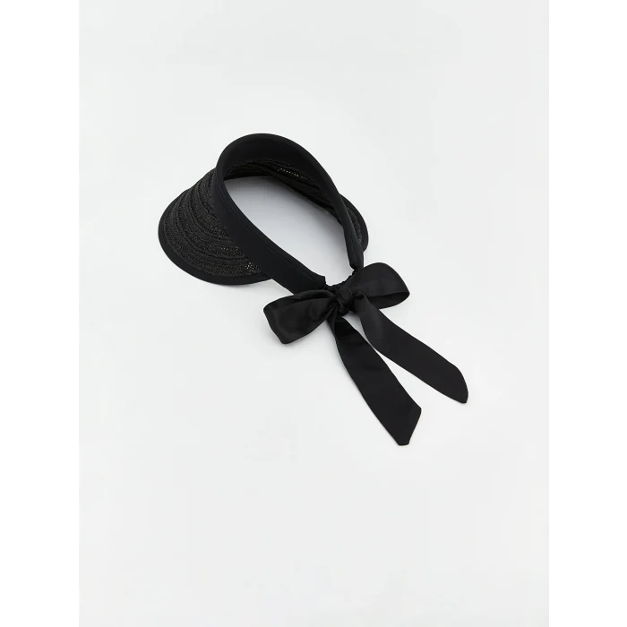 LCW ACCESSORIES Siyah Kadın Hasır Vizör Şapka