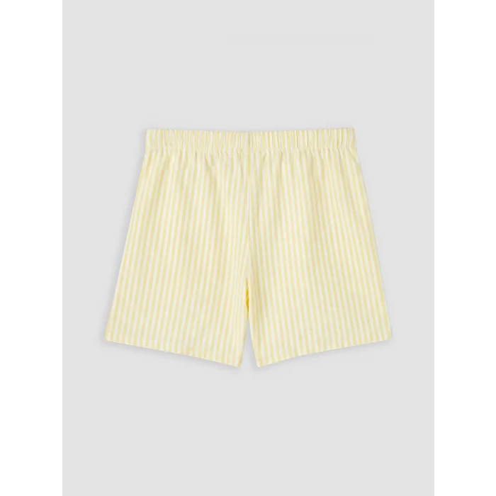LCW Young Sarı Bisiklet Yaka Kadın Şortlu Pijama Takımı