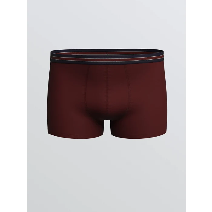 LC WAIKIKI Bordo Büyük Beden Standart Kalıp Pamuklu Esnek Erkek Boxer 3lü