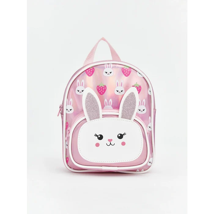 LCW ACCESSORIES Pembe Tavşan Baskılı Kız Çocuk Sırt Çantası