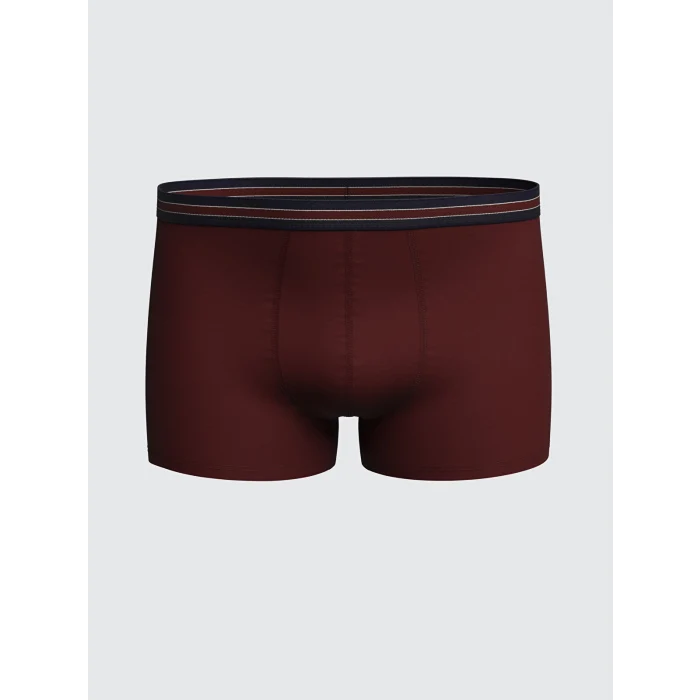 LC WAIKIKI Bordo Büyük Beden Standart Kalıp Pamuklu Esnek Erkek Boxer 3lü
