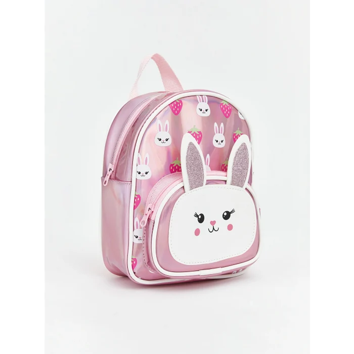 LCW ACCESSORIES Pembe Tavşan Baskılı Kız Çocuk Sırt Çantası