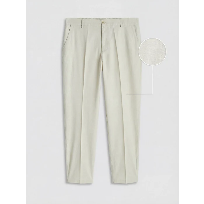SOUTHBLUE Bej Regular Fit Keten Görünümlü Erkek Pantolon