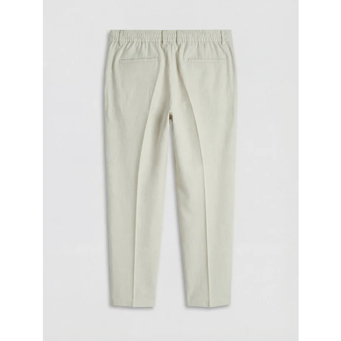 SOUTHBLUE Bej Regular Fit Keten Görünümlü Erkek Pantolon