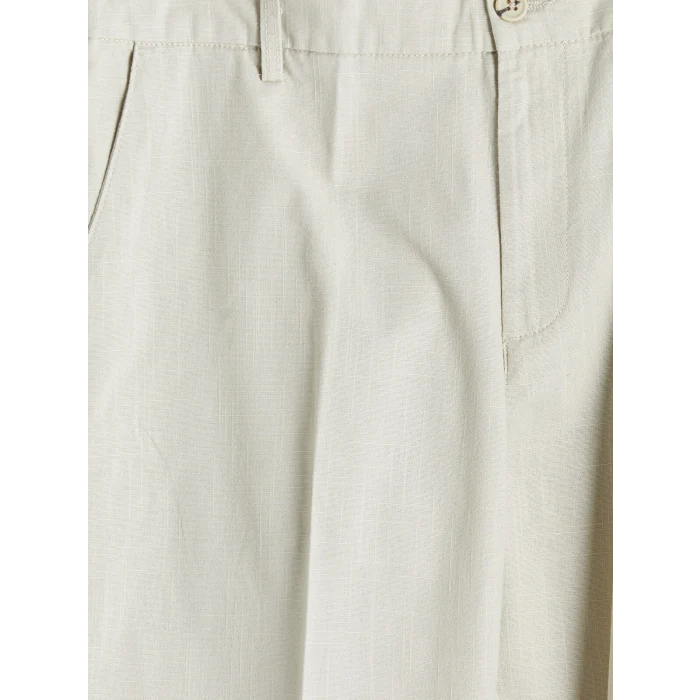 SOUTHBLUE Bej Regular Fit Keten Görünümlü Erkek Pantolon
