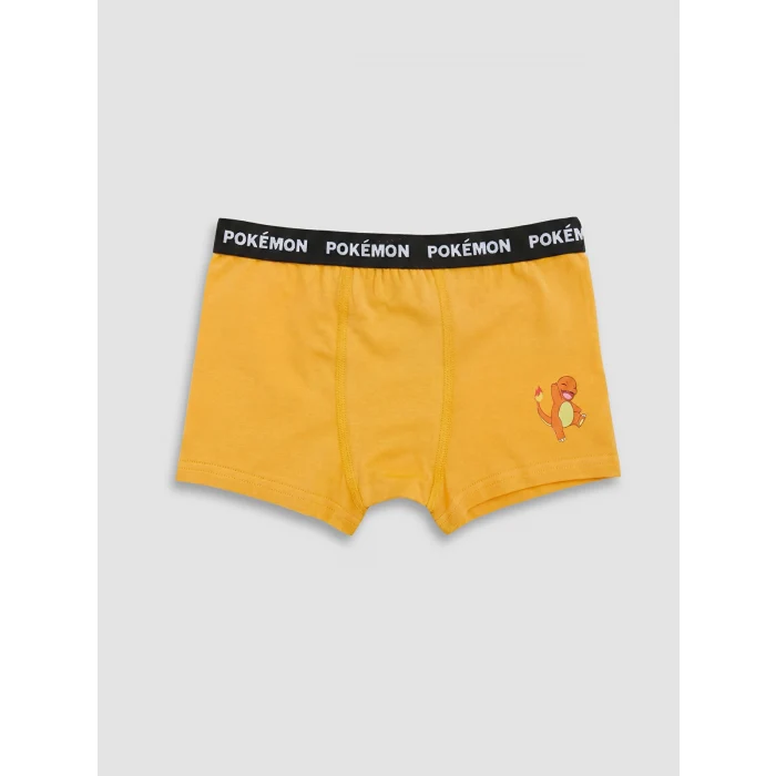 LCW Kids Sarı Pokemon Baskılı Erkek Çocuk Boxer 3lü