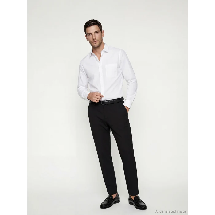 LCW BUSINESS Beyaz Regular Fit Erkek Basic Gömlek