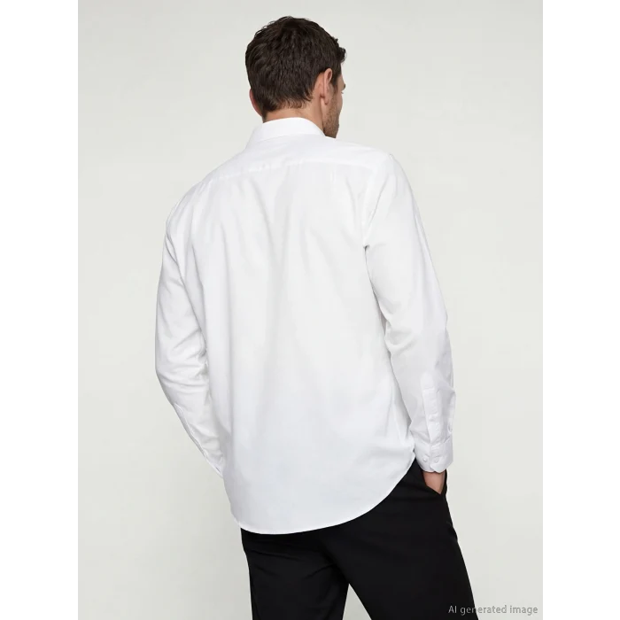 LCW BUSINESS Beyaz Regular Fit Erkek Basic Gömlek