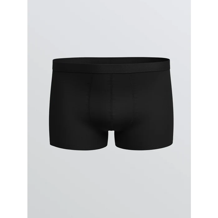 LC WAIKIKI Siyah Büyük Beden Standart Kalıp Pamuklu Esnek Erkek Boxer 3lü