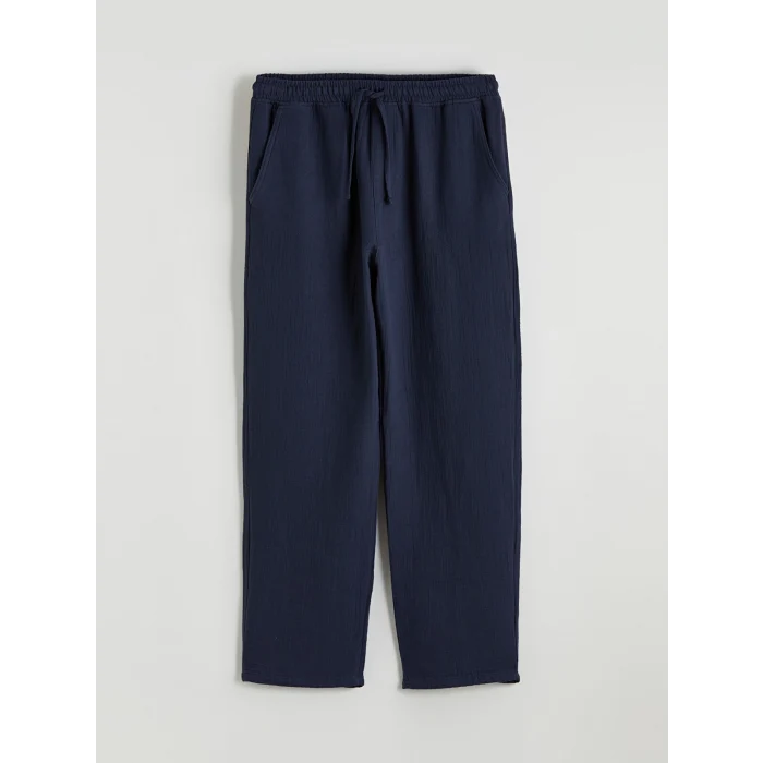XSIDE Lacivert Loose Fit Erkek Müslin Pantolon