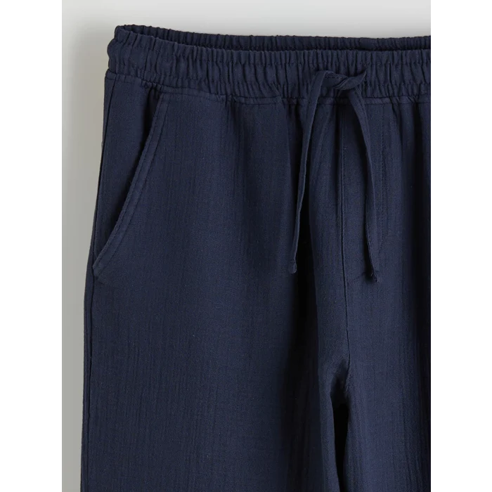 XSIDE Lacivert Loose Fit Erkek Müslin Pantolon